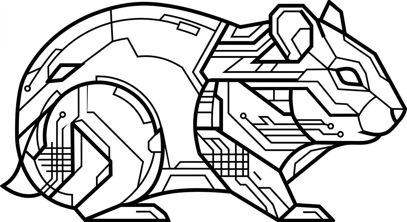 futuristic_hamster_line_art_men's_t-shirt2