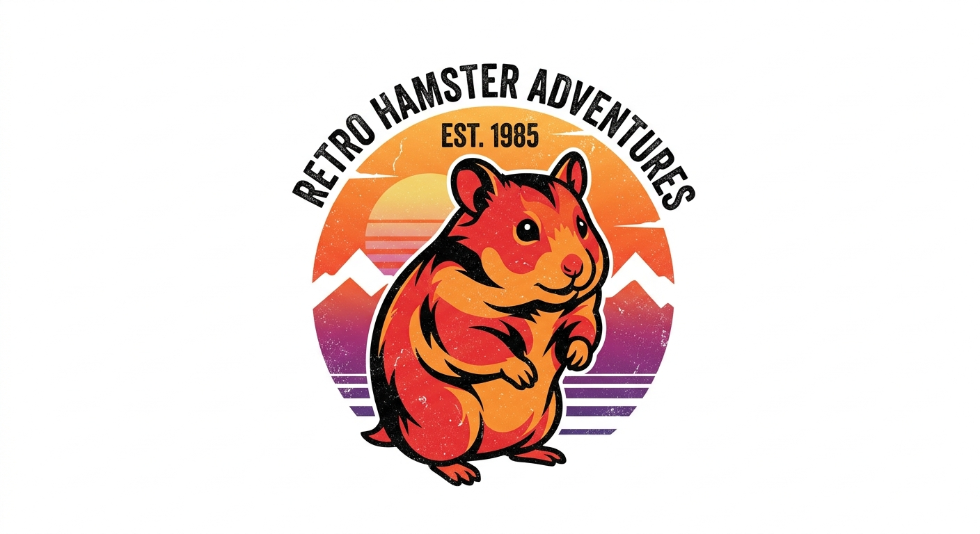 retro_hamster_sunset_-_vintage_80s_style_men's_t-shirt2