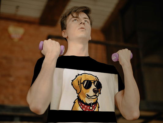 doggy_cool_dude_men's_t-shirt_color_#000000