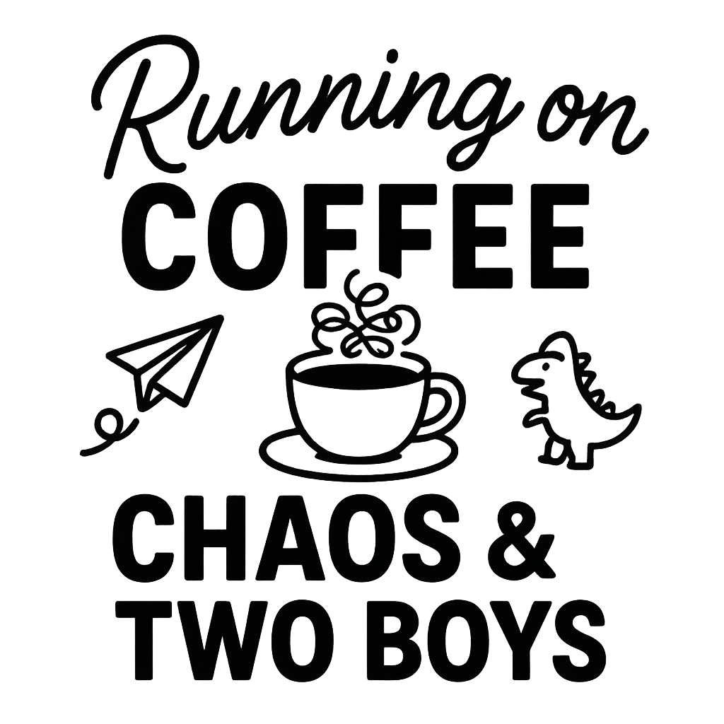 mom_fuel_coffee_chaos_two_boys_minimalist_men's_t-shirt2