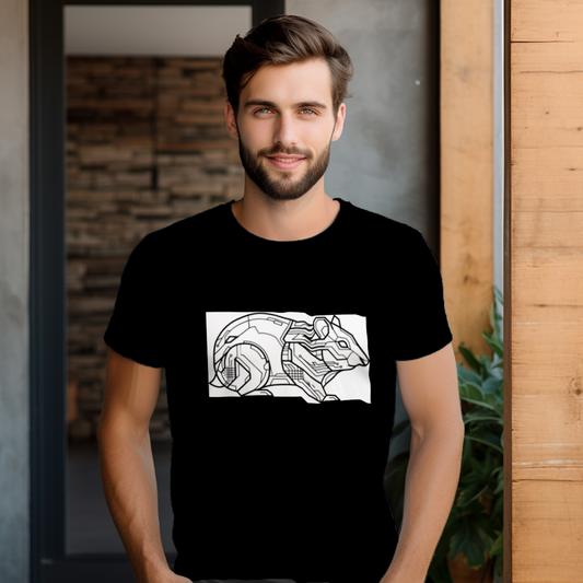 futuristic_hamster_line_art_men's_t-shirt_color_#000000