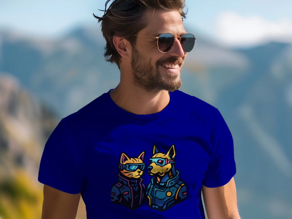 cyberpup-n-kitty_men's_tee_color_#000080