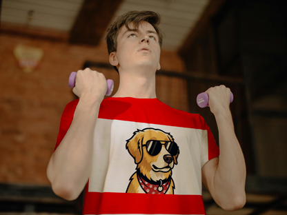 doggy_cool_dude_men's_t-shirt_color_#FF0000