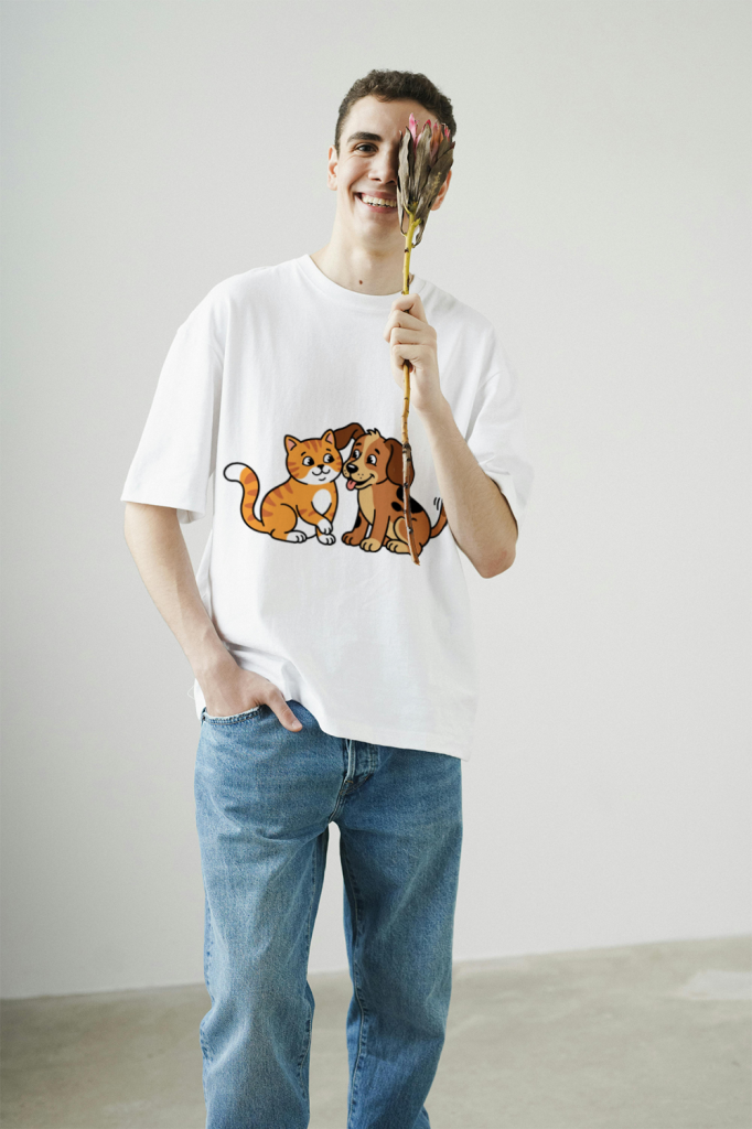 furry_friends_men's_t-shirt_color_#FFFFFF