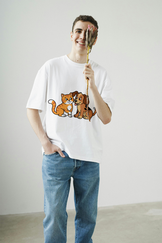 furry_friends_men's_t-shirt_color_#FFFFFF