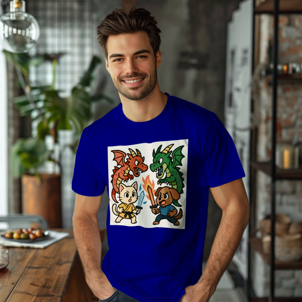 anime_paws_claws_dragon_duel_men's_t-shirt_color_#000080