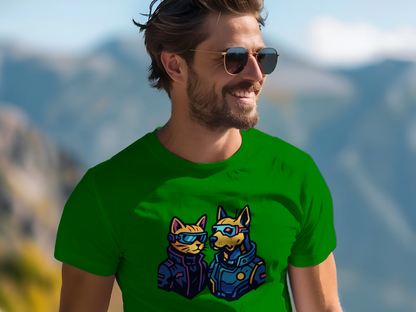 cyberpup-n-kitty_men's_tee_color_#008000