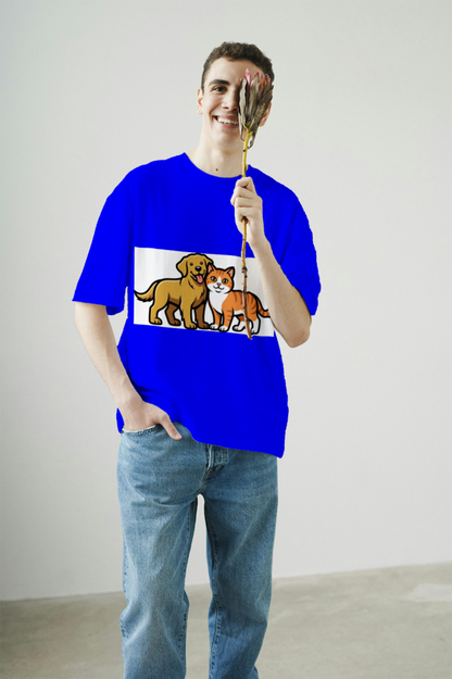 furry_friends_men's_t-shirt_color_#0000FF