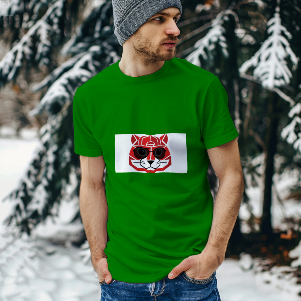 geometric_hamster_face_men's_tee_color_#008000