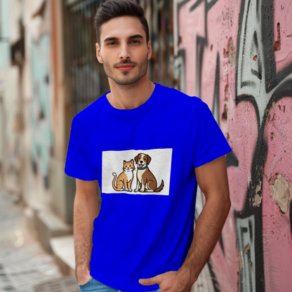 cat_dog_companions_men's_t-shirt_color_#0000FF
