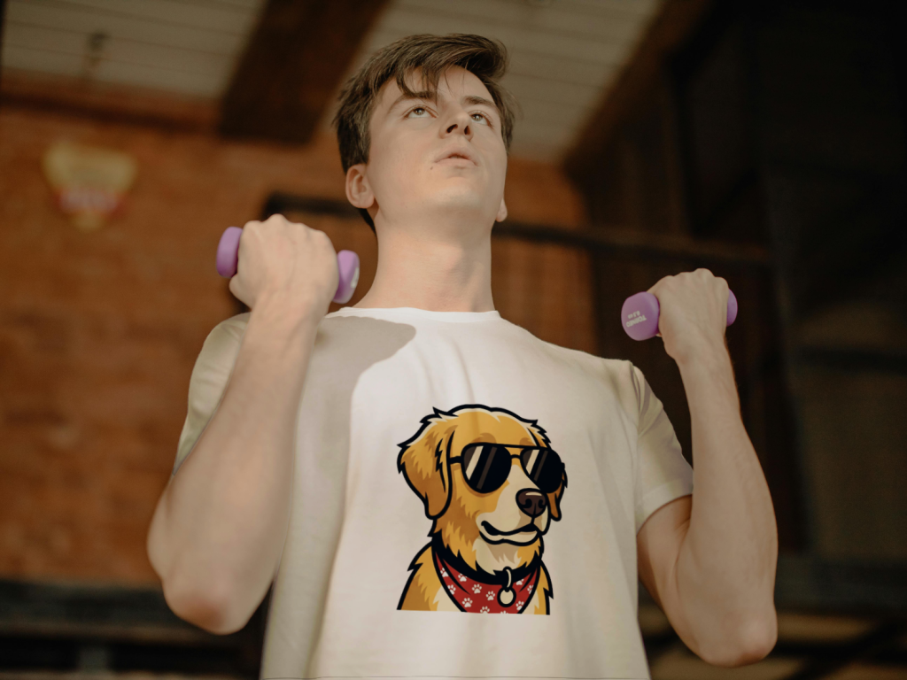 doggy_cool_dude_men's_t-shirt_color_#FFFFFF