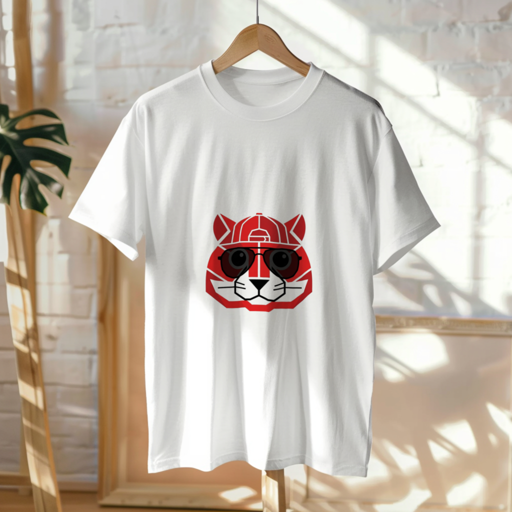 geometric_hamster_face_men's_tee1