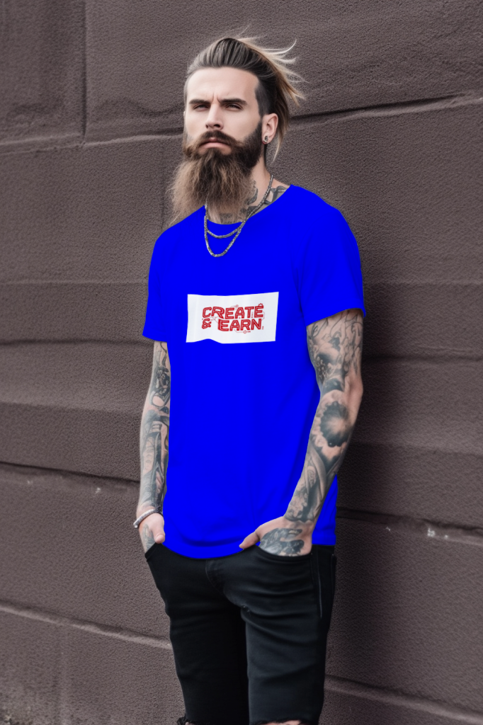 create_earn_bold_statement_tee_color_#0000FF
