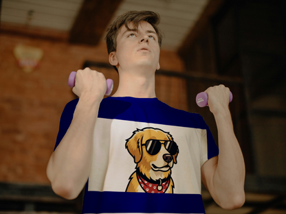 doggy_cool_dude_men's_t-shirt_color_#000080