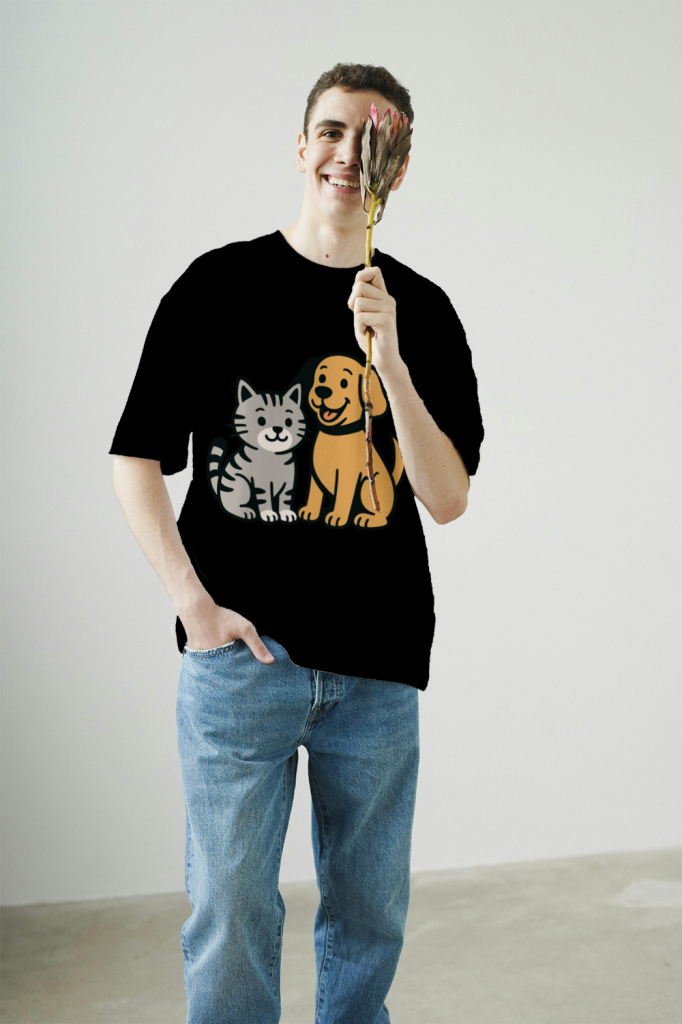 men's_pawsome_furry_friends_t-shirt_color_#000000
