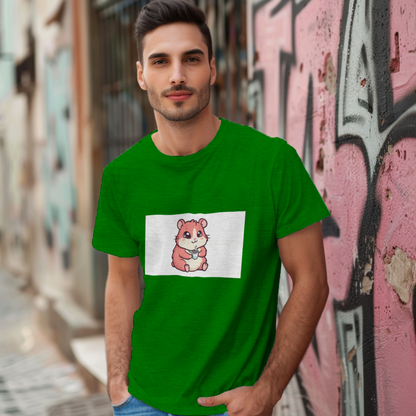 kawaii_red_hamster_coffee_cup_men's_t-shirt_color_#008000