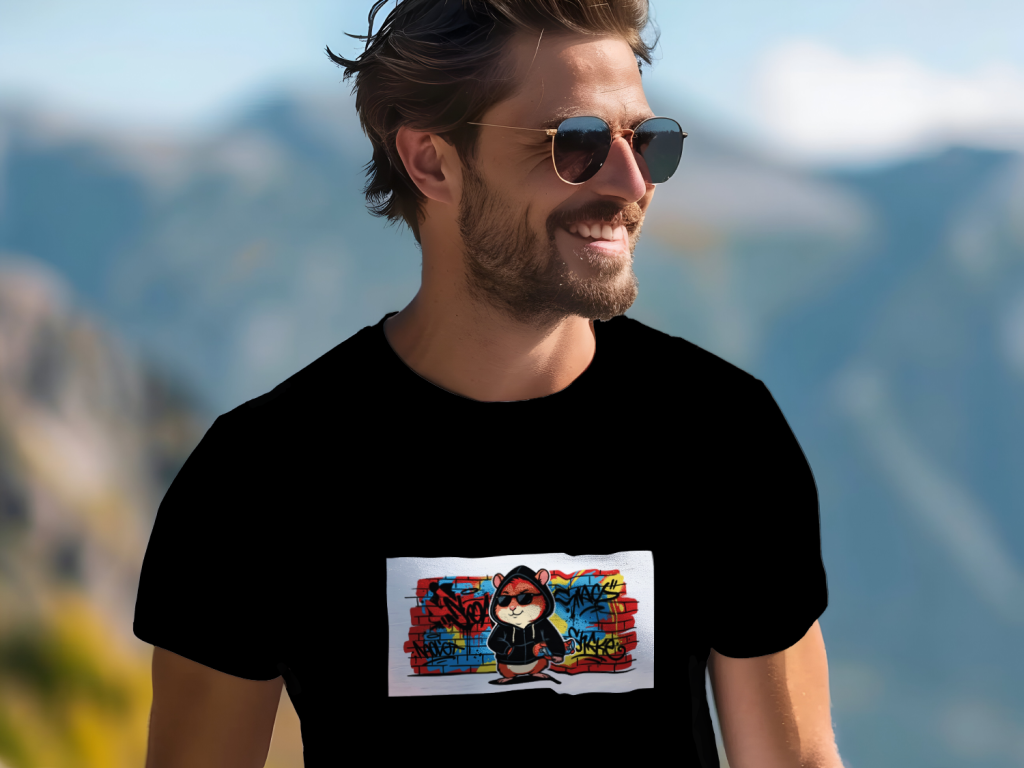 urban_hamster_hustle_men's_t-shirt_color_#000000