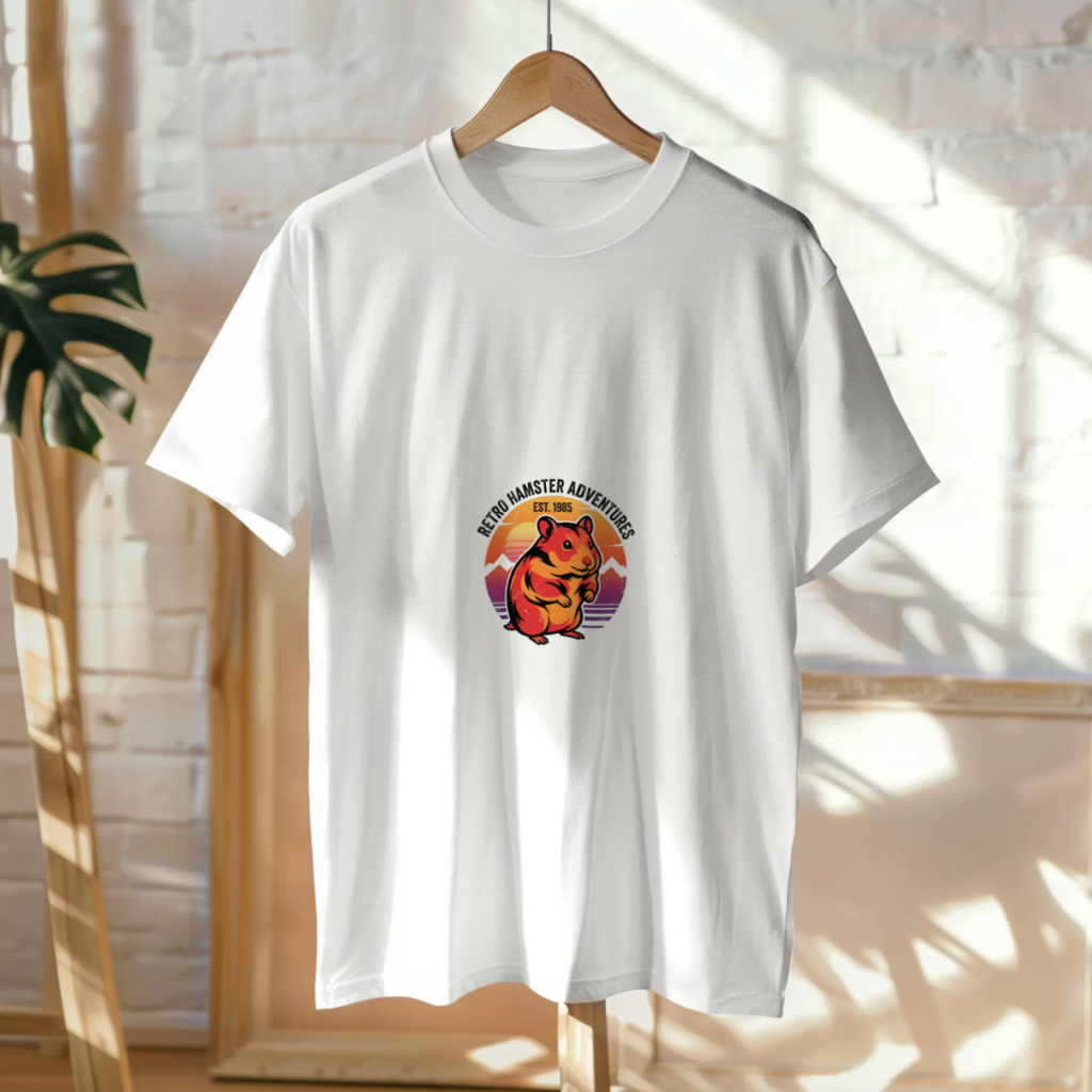 retro_hamster_sunset_-_vintage_80s_style_men's_t-shirt1