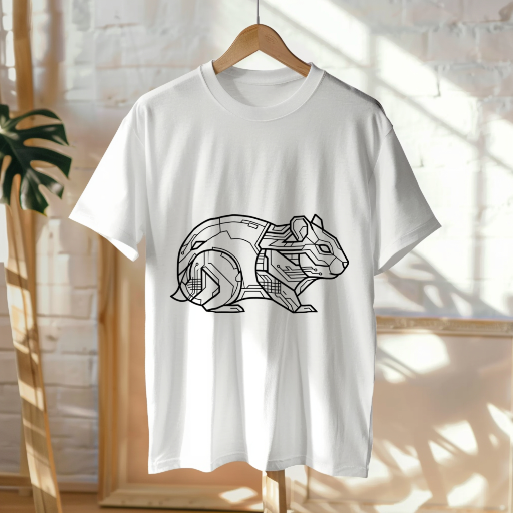 futuristic_hamster_line_art_men's_t-shirt1