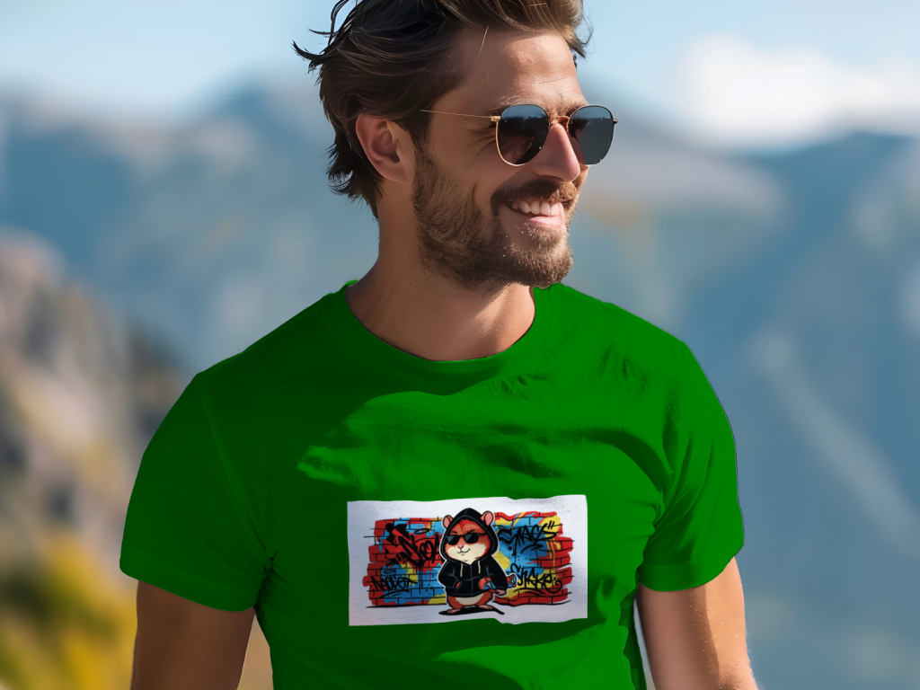 urban_hamster_hustle_men's_t-shirt_color_#008000