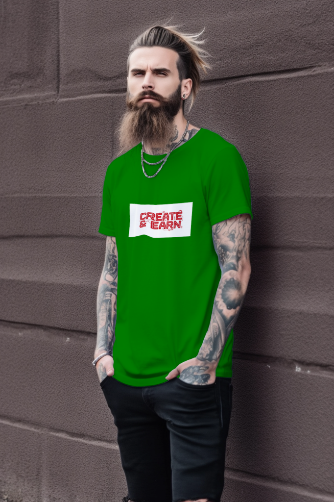 create_earn_bold_statement_tee_color_#008000