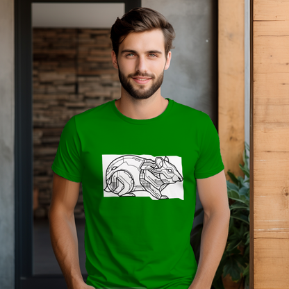 futuristic_hamster_line_art_men's_t-shirt_color_#008000
