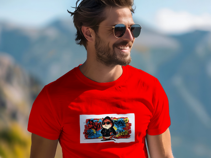 urban_hamster_hustle_men's_t-shirt_color_#FF0000