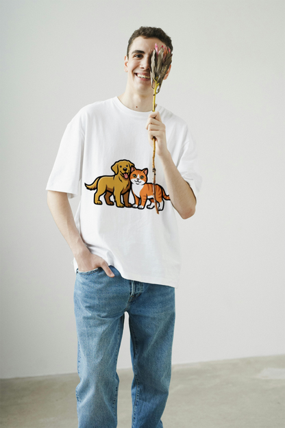 furry_friends_men's_t-shirt_color_#FFFFFF
