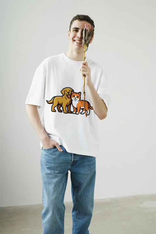 furry_friends_men's_t-shirt_color_#FFFFFF