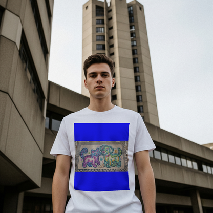 neon_pawsitivity_men's_t-shirt_color_#0000FF