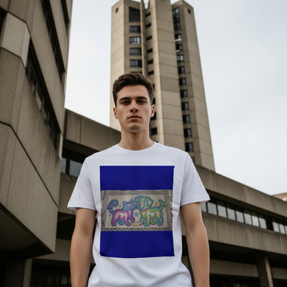 neon_pawsitivity_men's_t-shirt_color_#000080