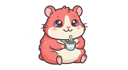 kawaii_red_hamster_coffee_cup_men's_t-shirt2