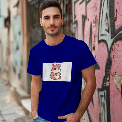 kawaii_red_hamster_coffee_cup_men's_t-shirt_color_#000080