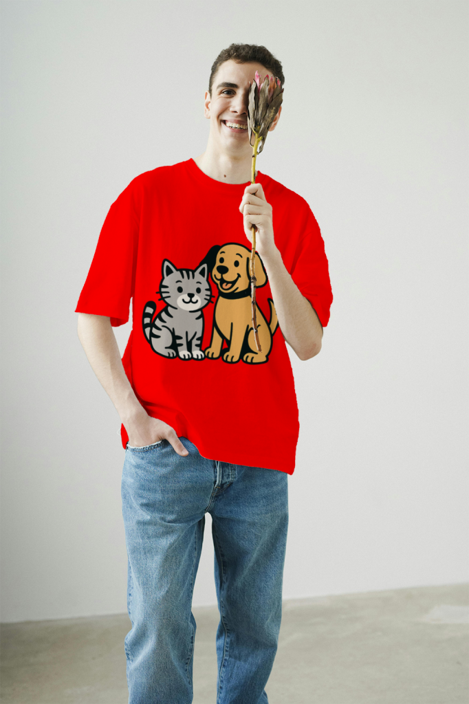 men's_pawsome_furry_friends_t-shirt_color_#FF0000