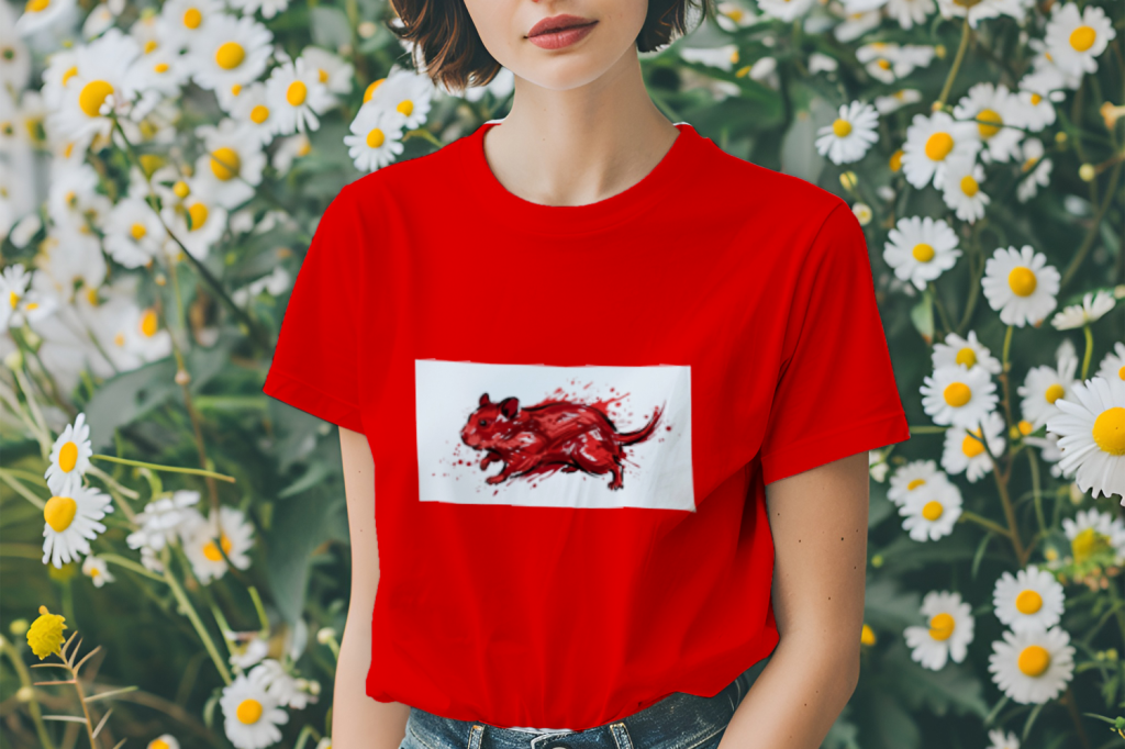 hamster_splash_abstract_art_men's_t-shirt_color_#FF0000