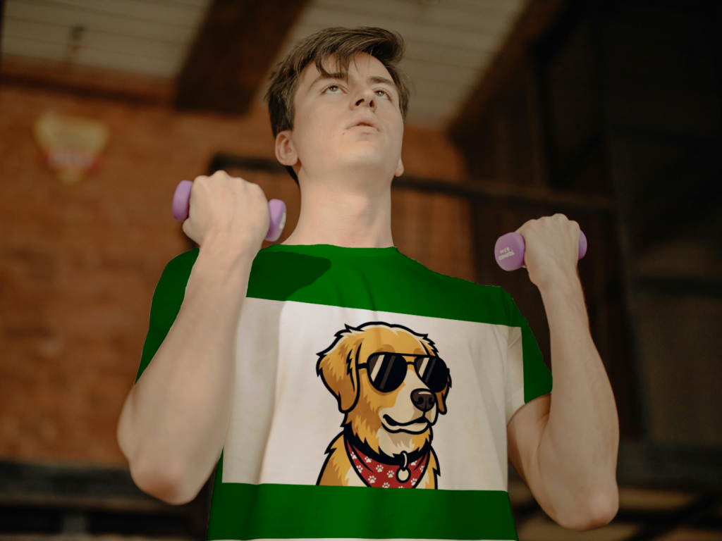doggy_cool_dude_men's_t-shirt_color_#008000