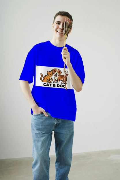 men's_cool_cat_and_dog_buddy_t-shirt_color_#0000FF