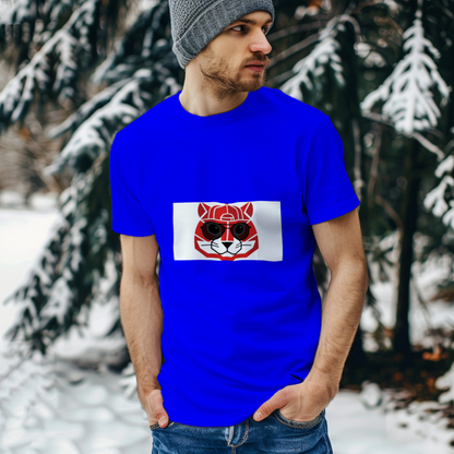 geometric_hamster_face_men's_tee_color_#0000FF