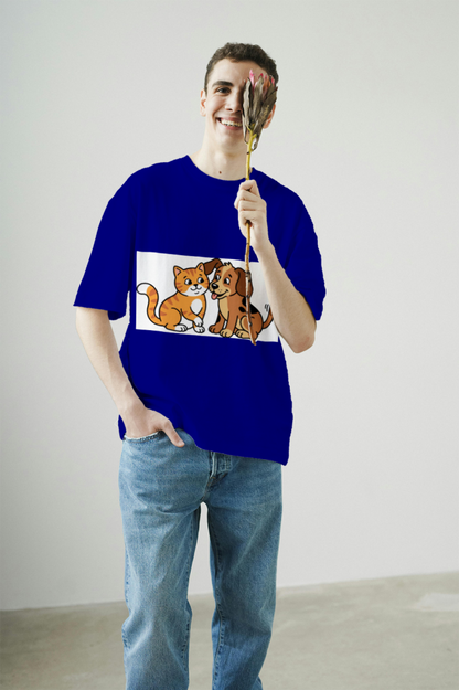 furry_friends_men's_t-shirt_color_#000080