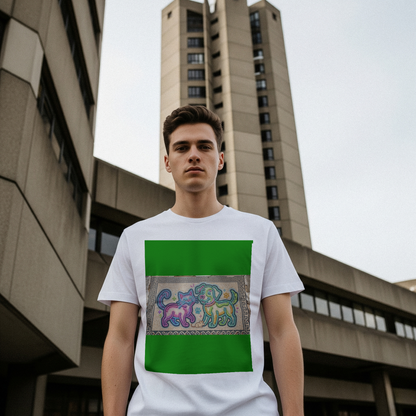 neon_pawsitivity_men's_t-shirt_color_#008000